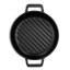 Victoria Seasoned Round Grill Cast Iron Skillet, 26cm angle