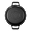 Victoria Seasoned Round Grill Cast Iron Skillet, 26cm angle