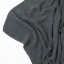 Thread Office Knitted Cotton Throw - charcoal close up