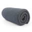 Thread Office Knitted Cotton Throw - charcoal