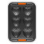 Le Creuset Non-Stick Tiered Heart Tray, 6 Cup