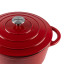 Sagenwolf Enamelled Cast Iron Casserole Pot, 28cm - Gloss Red detail