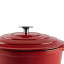 Sagenwolf Enamelled Cast Iron Casserole Pot, 28cm - Gloss Red detail