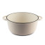 Sagenwolf Enamelled Cast Iron Casserole Pot, 28cm - Gloss White angle