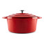Sagenwolf Enamelled Cast Iron Casserole Pot, 26cm - Gloss Red angle
