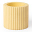 Alkaline Small Ribbed Candle Holder - Pale Banana