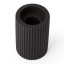 Alkaline Medium Ribbed Candle Holder - Black top view