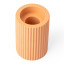 Alkaline Medium Ribbed Candle Holder - Apricot Crush top view