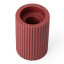 Alkaline Medium Ribbed Candle Holder - Crushed Berry top view