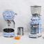 Smeg Blu Mediterraneo Dolce & Gabbana Burr Coffee Grinder in a kitchen setting 