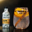 Unit 43 Distilling Company Mini Original Unit 43 Gin, 50ml with a poured glass of gin