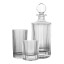 JAN Allure Tumblers, Set of 4 detail with a hi-ball glass and a decanter