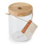 KitchenCraft Idilica Glass Storage Jar with Beechwood Lid - Small angle