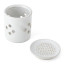 KitchenCraft Idilica  Stoneware Garlic Storage Jar with a Grater Lid angle