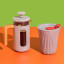 La Cafetiere The Beanie Reusable Coffee Cup - Small with a coffee plunger
