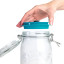 Airtender Vacuum Lid and Pump Set for Clip Top Jar placed on a jar