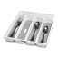 Madesmart Classic Antimicrobial Medium Cutlery Tray - White angle