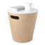 Umbra Woodrow Storage Stool - White & Natural angle