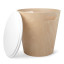 Umbra Woodrow Storage Stool - White & Natural angle