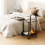 Umbra Bellwood Serving Cart - Black & Walnut In A Bedroom Setting 