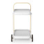 Umbra Bellwood Serving Cart - White & Natural Front View 