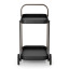 Umbra Bellwood Serving Cart - Black & Walnut Front View 