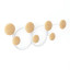 Umbra Dotsy 7 Hook - White & Natural Side View 