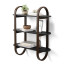 Umbra Bellwood Wall Shelf - Black & Walnut with Products 
