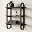 Umbra Bellwood Wall Shelf - Black & Walnut Attached To A Wall 