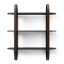 Umbra Bellwood Wall Shelf - Black & Walnut Front View 