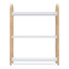 Umbra Bellwood 3-Tier Freestanding Shelf - White & Natural Front View 