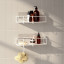 Umbra Cubiko Shower Bin, Set of 2 - White In A Bathroom Setting 