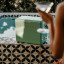 Fieldbar Gin Trunk - Parisian Green next to pool
