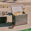 Fieldbar Gin Trunk - Oyster Grey outside next to pool with Champagne 