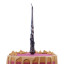 PME Harry Potter Sparking Wand Candles, Set of 5 detail on the cake