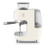 Smeg Retro Manual Espresso Coffee Machine with Grinder - Cream angle