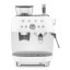 Smeg Retro Manual Espresso Coffee Machine with Grinder - White angle
