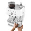 Smeg Retro Manual Espresso Coffee Machine with Grinder - White with milk froth