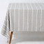 DSA Abigail Marc Grey Stripe Cotton Tablecloth - 8 Seater