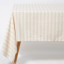 DSA Abigail Mic Stone Stripe Cotton Tablecloth - 6 Seater