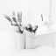 Blim Plus Gocciolo Cutlery Drainer - Arctic White next to the sink
