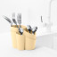 Blim Plus Gocciolo Cutlery Drainer - Desert Light on the kitchen counter