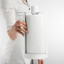 Blim Plus Stop Roll Holder - Arctic White showing scale