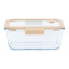 Pebbly Rectangular Glass Canister and Vacuum Cap - 1.9L