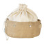 Pebbly Cotton Bag and Jute Storage Basket - Small