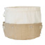 Pebbly Cotton Bag and Jute Storage Basket - Large angle