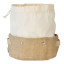 Pebbly Cotton Bag and Jute Storage Basket - Small angle