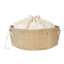 Pebbly Cotton Bag and Jute Storage Basket - Large