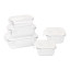 Pebbly Glass Food Containers, Set of 5