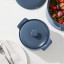 Maxwell & Williams Indulgence Round Casserole, 1.3L - Slate Blue on table